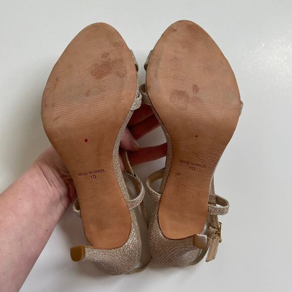 NEW BHLDN Cecelia NY Gold Glitter Erika Heel - Picture 8 of 8